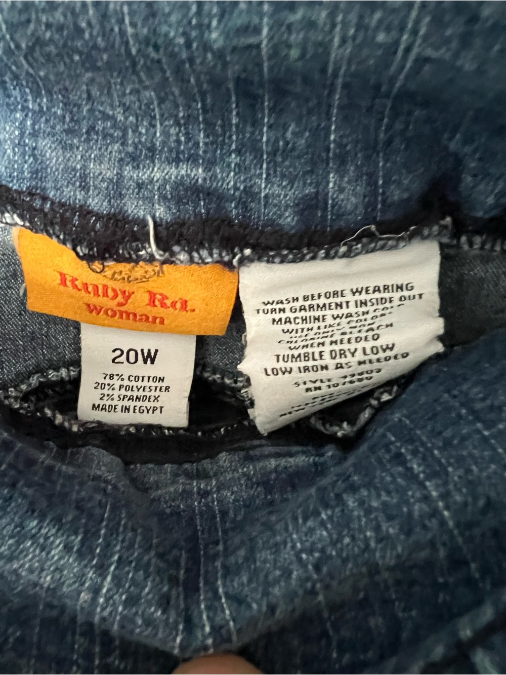 Ruby Rd. Stretch Cropped Jeggings - Medium Blue - Picture 2 of 3